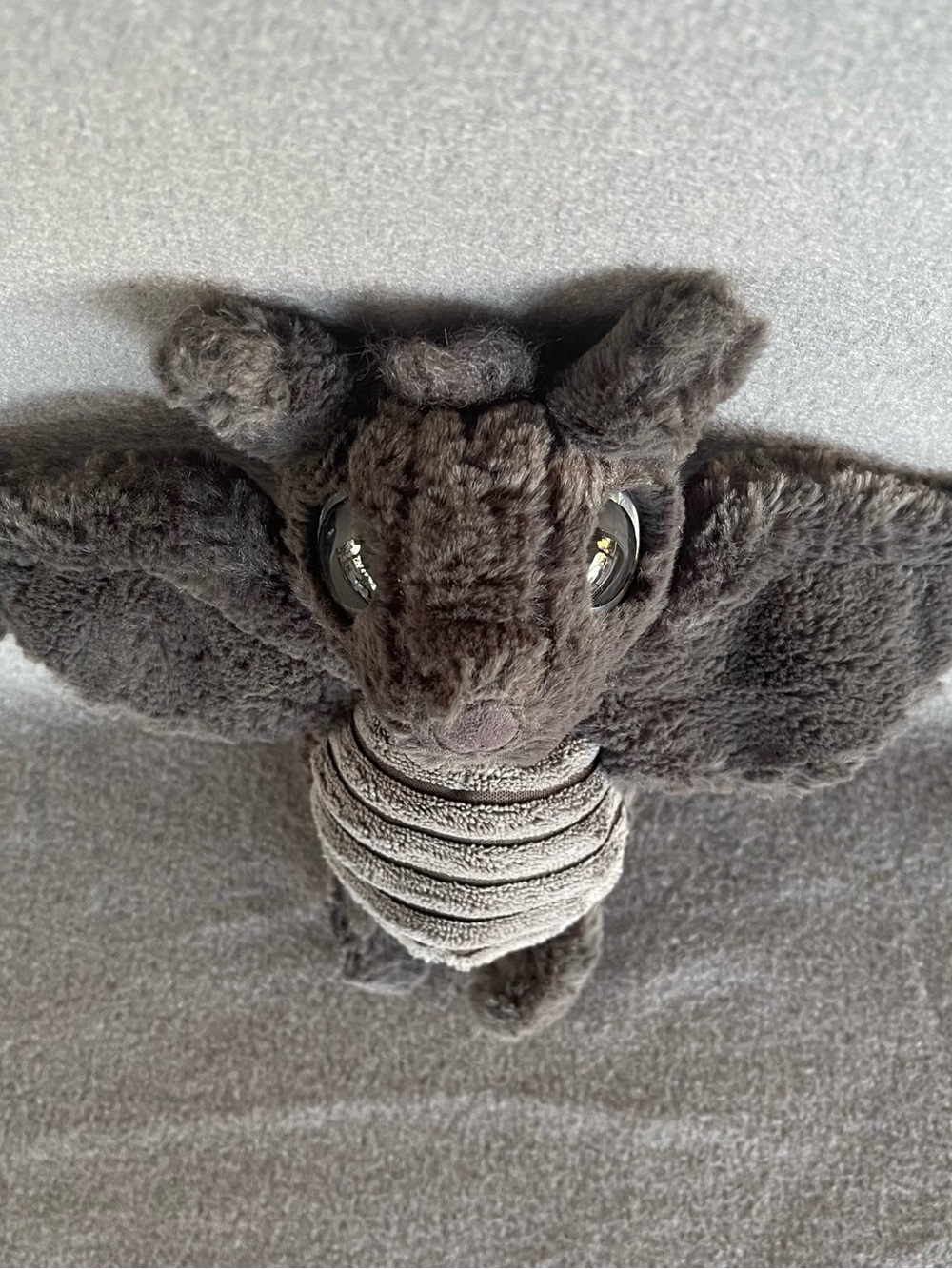Jellycat Very Rare Retired Frizzles Bat Genuine Cute Large Eyes Furry Plush HTF - Picture 11 of 16